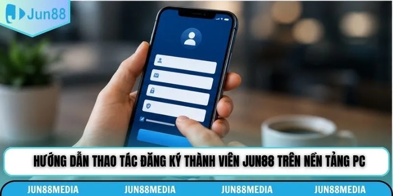 Hướng dẫn thao tác đăng ký thành viên Jun88 trên nền tảng PC